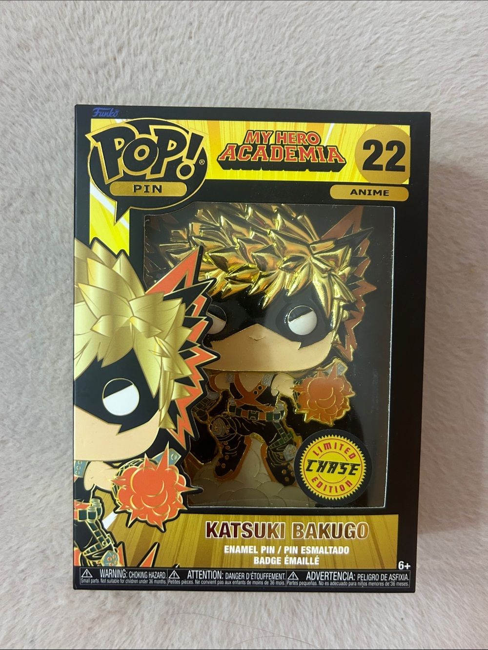 Funko POP! Pin Katsuki Bakugo Gold and Black Enamel Pin